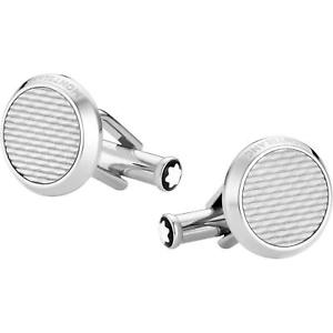【貨物輸送無料】メンズ添え物― カフリンクスラウンドスチールcuff links, round, steel, geometric