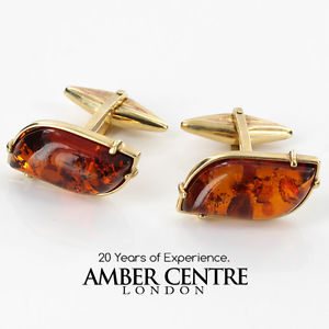 【貨物輸送無料】メンズ付属品― イタリアソリッドゴールド￥クラシックバルトカフスボタンitalian made classic baltic amber cufflinks インチ solid 9コンピュータ断層撮影法 gold gf0021 rrp350