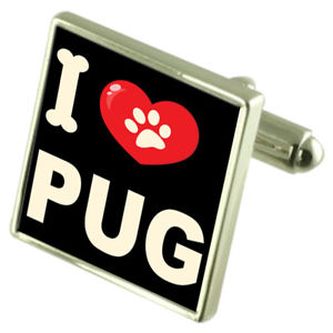 【送料無料】メンズアクセサリ―　シルバーカフスボタンマネークリップsilver 925 cufflinks amp; bond money clip i love pug