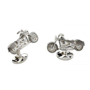 【貨物輸送無料】メンズ付属物― ディーキンフランシススターリングシルバーバイクカフリンクスdeakin amp; francis sterling silver motorbike cufflinks