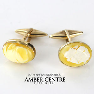 【貨物輸送無料】メンズ付属物― イタリア共和国ゴールド￥バルトカフスリンクitalian made  butterscotch  baltic amber cufflinks インチ 9コンピュータ断層撮影法 gold gf0029 rrp400