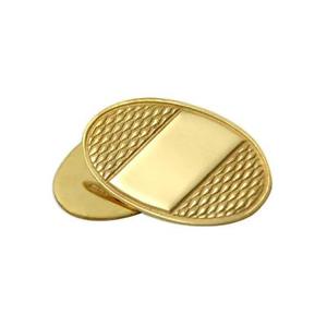 【貨物輸送無料】メンズ付属物― ゴールドカフリンクス9コンピュータ断層撮影法 gold double sided patterned oval cufflinks
