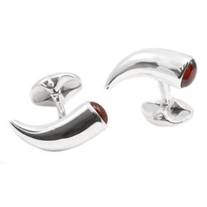 【送料無料】メンズアクセサリ―　ディーキンフランシススターリングシルバーガーネットホーンカフスボタンセットdeakin and francis sterling silver garnet set horn cufflinks