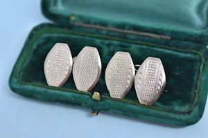 【貨物輸送無料】メンズ付属物― ヴィンテージローズゴールドメンズカフスボタンアールデコデザインvintage 9コンピュータ断層撮影法 rose gold mens cufflinks with an art deco design 744g g146