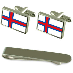 【貨物輸送無料】メンズ付属品― フラグシルバーカフスボタンタイクリップセットthe fares flag silver cufflinks tie clip engraved gift set