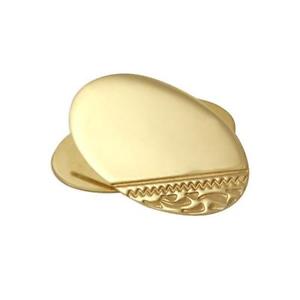 【貨物輸送無料】メンズ付属物― ゴールドカフリンクス9コンピュータ断層撮影法 gold double sided engraved oval cufflinks
