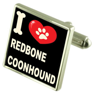 【貨物輸送無料】メンズ付属品― シルバーカフスボタンマネークリップsilver 925 cufflinks amp; bond money clip  i love redbone coonhound