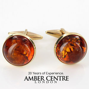 【貨物輸送無料】メンズ添え物― イタリアソリッドゴールド￥クラシックバルトカフスボタンitalian made classic baltic amber cufflinks インチ solid 9コンピュータ断層撮影法 gold gf0014 rrp445