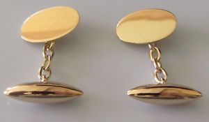 【送料無料】メンズアクセサリ―　ヴィンテージイエローゴールドオーバルチェーンリンクカフスボタンvintage 15ct yellow gold oval torpedo chain link cufflinks