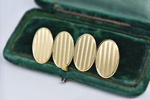 【貨物輸送無料】メンズ付属物― ヴィンテージアールデコエンジンイエローゴールドカフリンクスオンvintage 18コンピュータ断層撮影法 yellow gold cufflinks with an art deco engine turned 1086g b965