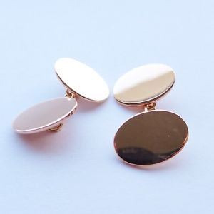 【貨物輸送無料】メンズ付属物― アールデコローズゴールドカフリンクスロンドンart deco heavy rose gold cufflinks full london hallmark 1925 plain wedding groom