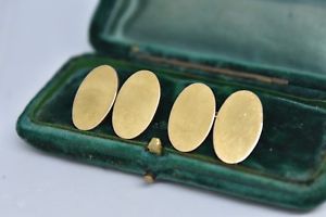 【貨物輸送無料】メンズ付属物― アンティークゴールドアールデコカフリンクスantique 15コンピュータ断層撮影法 gold art deco engravable cufflinks made インチ 1898 987g g142