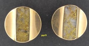 【貨物輸送無料】メンズ付属物― アンティークゴールドクオーツカフリンクスbeautiful,  rare, authentic amp; antique gold quartz cuff links