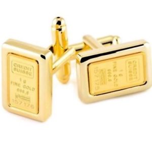 【貨物輸送無料】メンズ付属物― クレディスイスインゴットカフリンクスcl220 credit suisse gents ingot cufflinks