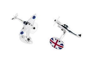 【貨物輸送無料】メンズ付属物― ディーキンフランシススターリングシルバーカフリンクスdeakin amp; francis sterling silver spitfire cufflinks