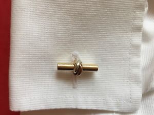 【送料無料】メンズアクセサリ―　イエローゴールドローズホワイトゴールドツイストカフリンクスheavy substantal yellow gold with rose amp; white gold twist hallmarked cufflinks