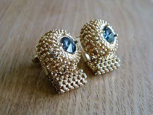 【送料無料】メンズアクセサリ―　ヴィンテージメッシュカフスボタンnice vintage wrap around mesh cufflinks with detailed setting and crystals 20,860円