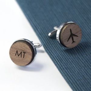 【送料無料】メンズアクセサリ―　カフスボタンパーソナライズwooden aeroplane cufflinks personalised 21,158円