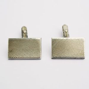 【送料無料】メンズアクセサリ―　faヴィンテージスターリングカフスリンクvintage sterling silver texture rectangle cufflinks by fa