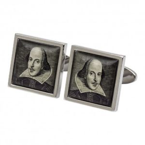 【送料無料】メンズアクセサリ―　ウィリアムシェークスピアカフリンクスwilliam shakespeare portrait cufflinks