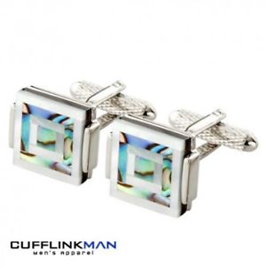 【送料無料】メンズアクセサリ―　パールカフリンクスgeometrics in pearl cufflinks