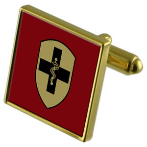【送料無料】メンズアクセサリ―　カフリンクスarmy 2 medical brigade goldtone cufflinks