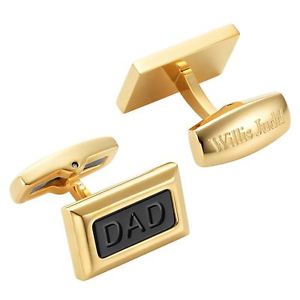 【送料無料】メンズアクセサリ―　ウィリスジャッドニューdad 2ブラックステンレスカフスリンク