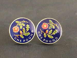 【送料無料】メンズアクセサリ―　イングランドポンドコインカフリンクスローズオーク2013 uk floral emblems of england pound coin cufflinks rose and oak uncirculated 16,265円