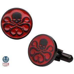 【貨物輸送無料】メンズ添え物― ヒドラエナメルカフスボタンmarvel hydra enamel cufflinks