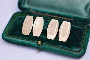 【送料無料】メンズアクセサリ— ビンテージアールデコスターリングシルバーゴールドプレートカフリンクスvintage art deco sterling silver cufflinks with a 9ct gold plate b269|hokushin