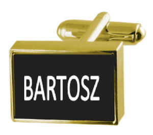 【送料無料】メンズアクセサリ&mdash;　カフスリンク bartoszengraved box goldtone cufflinks name bartosz｜hokushin