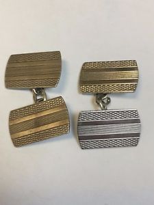 【送料無料】メンズアクセサリ― ビンテージスターリングシルバーカフスボタンチェスターvintage sterling silver patterned cufflinks chester 1935