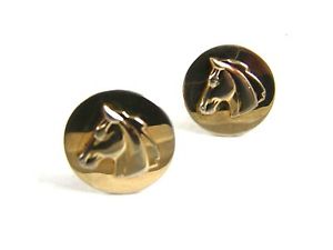【送料無料】メンズアクセサリ&mdash;　swank 102714ヴィンテージgoldtoneカフスリンクtrue vintage goldtone horse head cufflinks by swank 102714｜hokushin