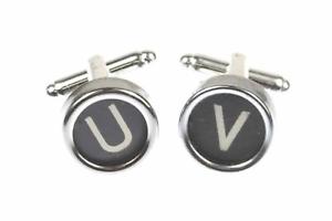 【貨物輸送無料】メンズ添え物― wunschbuchstabenカフスリンクタイプライターキーminiblings schw pwunschbuchstaben cuff links typewriter keys miniblings schw p