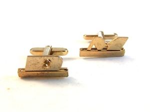 【送料無料】メンズアクセサリ―　ビンテージトーンカフリンクスvintage jgold tone cufflinks