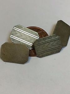 【送料無料】メンズアクセサリ― ビンテージスターリングシルバーカフリンクスvintage sterling silver patterned cufflinks