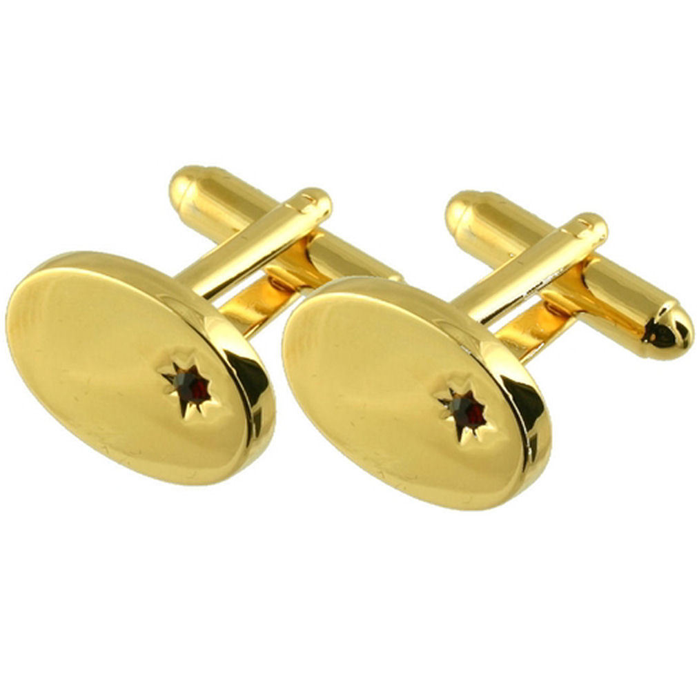 【送料無料】メンズアクセサリ― ゴールドルビークリスタルカフスボタンボックスオンgold oval ruby crystal cufflinks red stone star setting engraved box