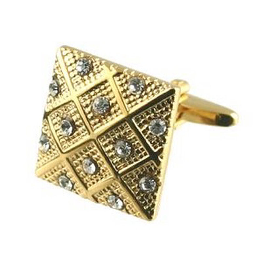 【送料無料】メンズアクセサリ― カフリンクスゴールドクリスタルカフスボタンゴールドボックスオンcuff links gold crystal cufflinks maze gold engraved personalised box