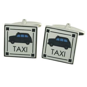 【送料無料】メンズアクセサリ― タクシーカフスボタンオプションボックスオンtaxi cufflinks optional engraved personalised box