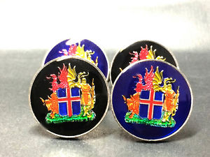 【貨物輸送無料】メンズ添え物― アイスランドコインカフリンクスiceland coin cufflinks