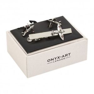 【貨物輸送無料】メンズ佩び物― カフスボタンタイクリップセットspitfire cufflinks and tie clip gift set