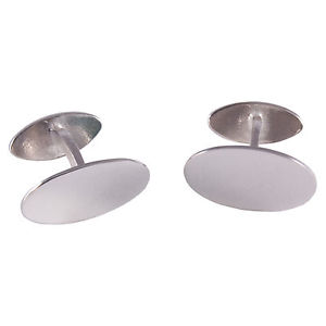 【貨物輸送無料】メンズ佩び物― スターリングシルバーカフスボタン925 sterling silver british made mens plain cufflinks  cl50