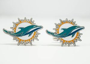 【送料無料】メンズアクセサリ―　マイアミドルフィンズカフリンクスフットボールmiami dolphins cufflinks nfl football