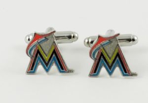 【送料無料】メンズアクセサリ―　マイアミマーリンズカフリンクスリーグmiami marlins cufflinks mlb baseball