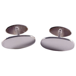 【貨物輸送無料】メンズ佩び物― スターリングシルバーカフスボタン925 sterling silver british made mens plain cufflinks  cl11
