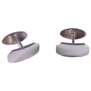 【貨物輸送無料】メンズ佩び物― スターリングシルバーカフスボタン925 sterling silver british made mens plain cufflinks  cl10