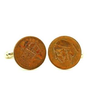 【送料無料】メンズアクセサリ―　コインベルギーセントcufflinks coin authentic belgium 20 cents