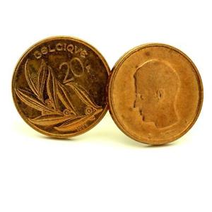 【送料無料】メンズアクセサリ―　コインベルギーフランcufflinks coin authentic belgium 20 francs