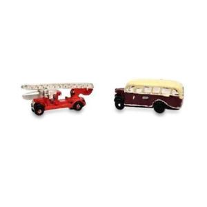 【送料無料】メンズアクセサリ―　バスカフリンクスfire engine amp; bedford bus cufflinks