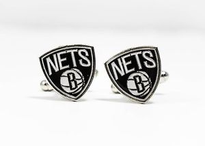 【送料無料】メンズアクセサリ―　ブルックリンカフスボタンバスケットボールネットbrooklyn nets cufflinks nba basketball